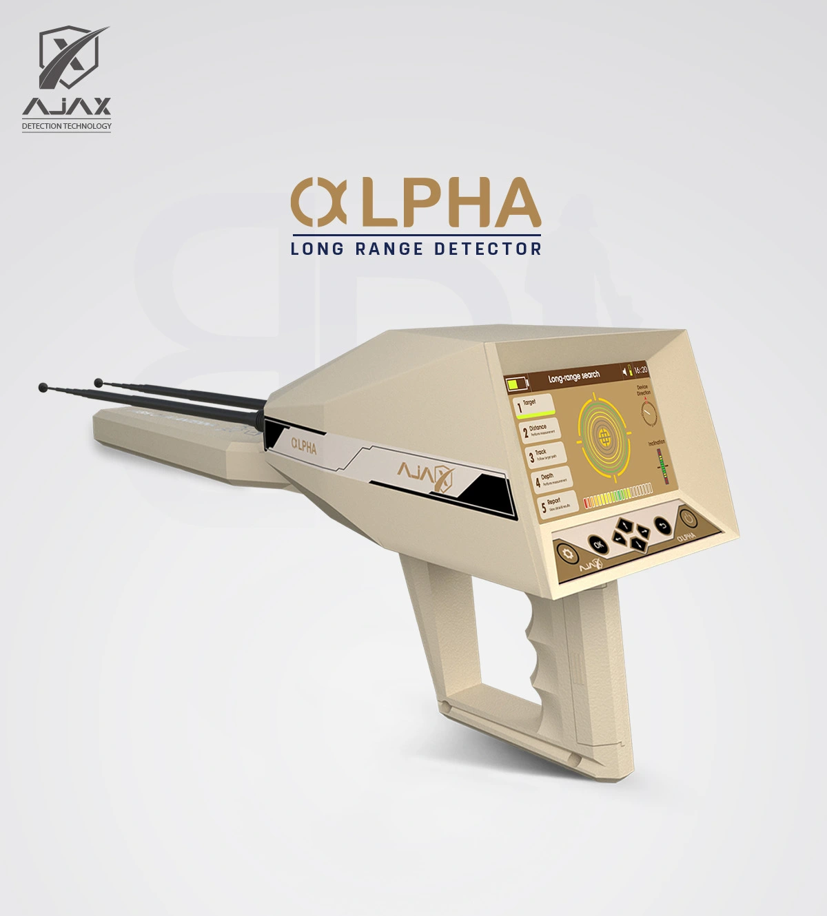Alpha gold detector